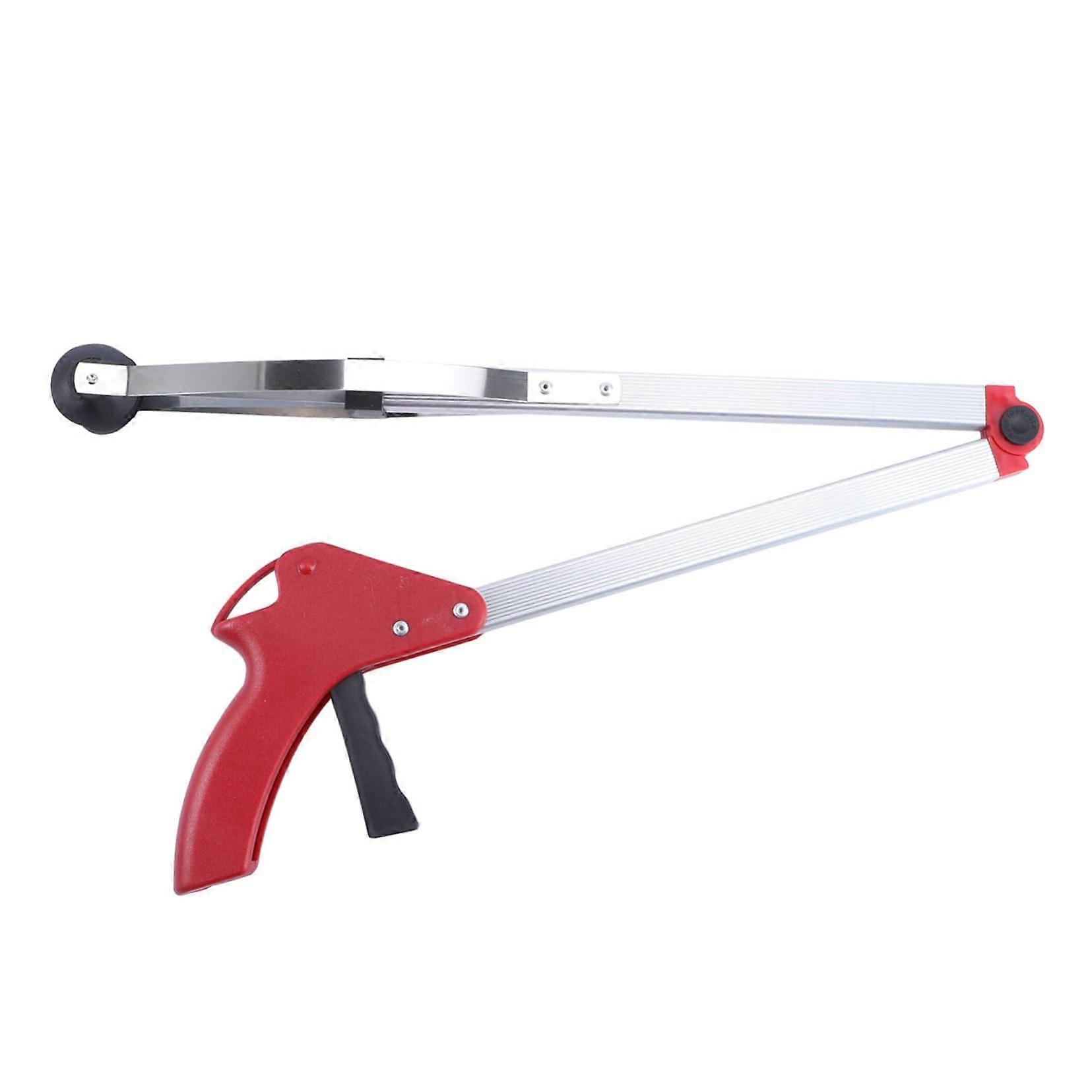 Folding Garbage Tongs With Extended Arm Aluminium Alloy Grabber Tool For Leaves And Waste Portable Garden Use