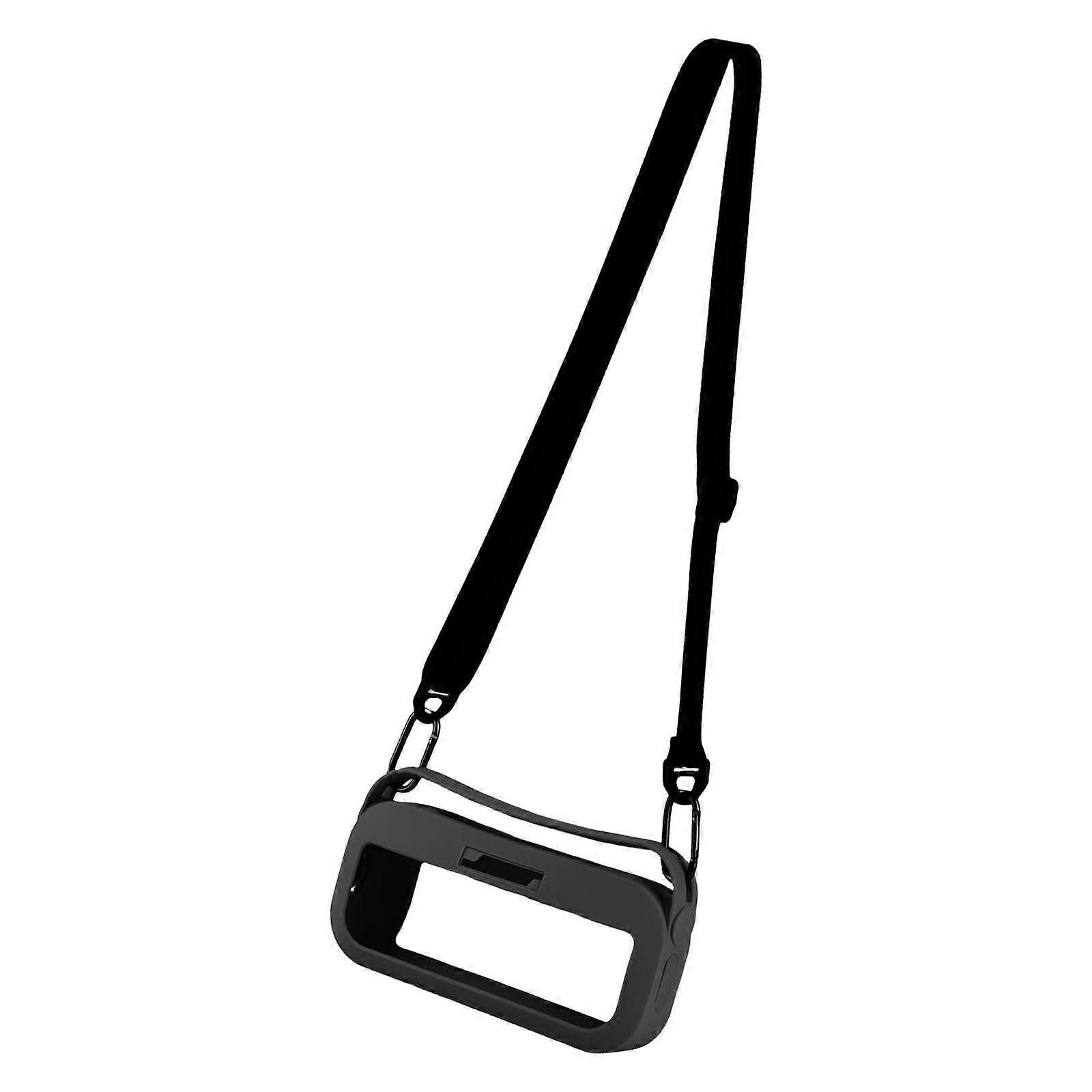Silicone Case For SLF 1st/2nd Gen Speaker With Adjustable Shoulder Strap Dustproof Port Black