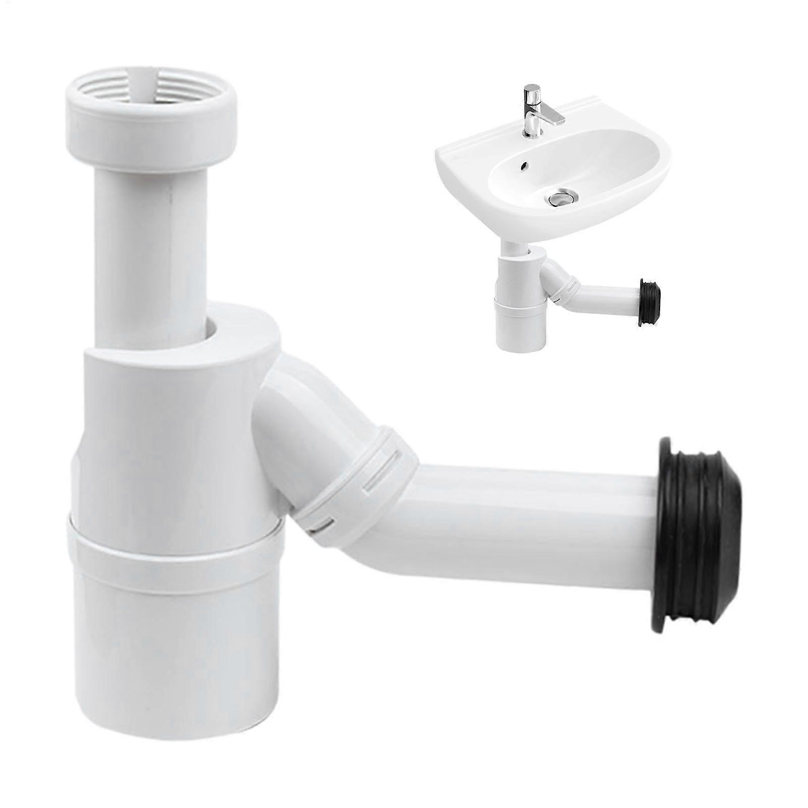 Sink Drain Pipe, Kitchen Sink Plumbing AntiClogging P Trap Flexible Drainage Pipe, AntiBackflow Sink Plumbing AntiOdor Extension Pipe for Kitchen