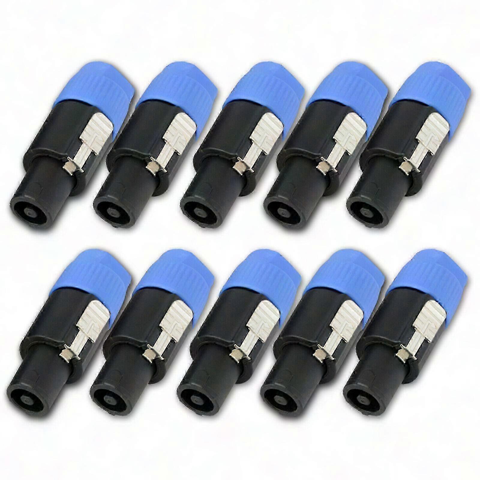 10pcs Conector Speakon 2 Polos Macho Enchufe Compatible Para o Cable de Altavoz Ft
