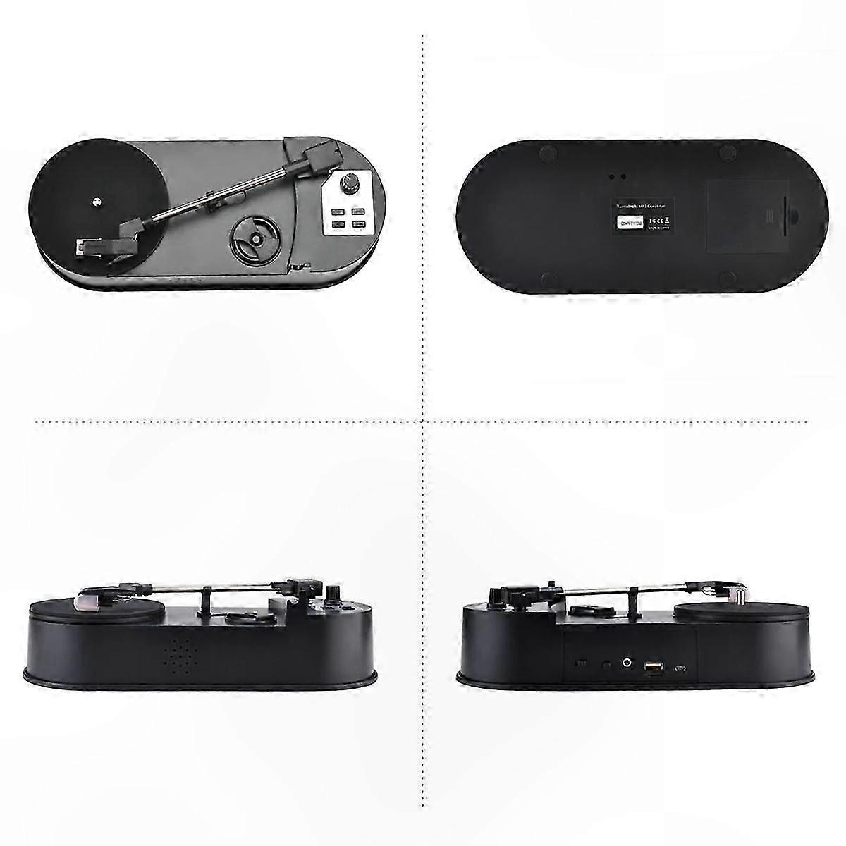 Vinyl to MP3 Converter with Built-in Speaker and USB/TF Card Support for 33/45 RPM Records
