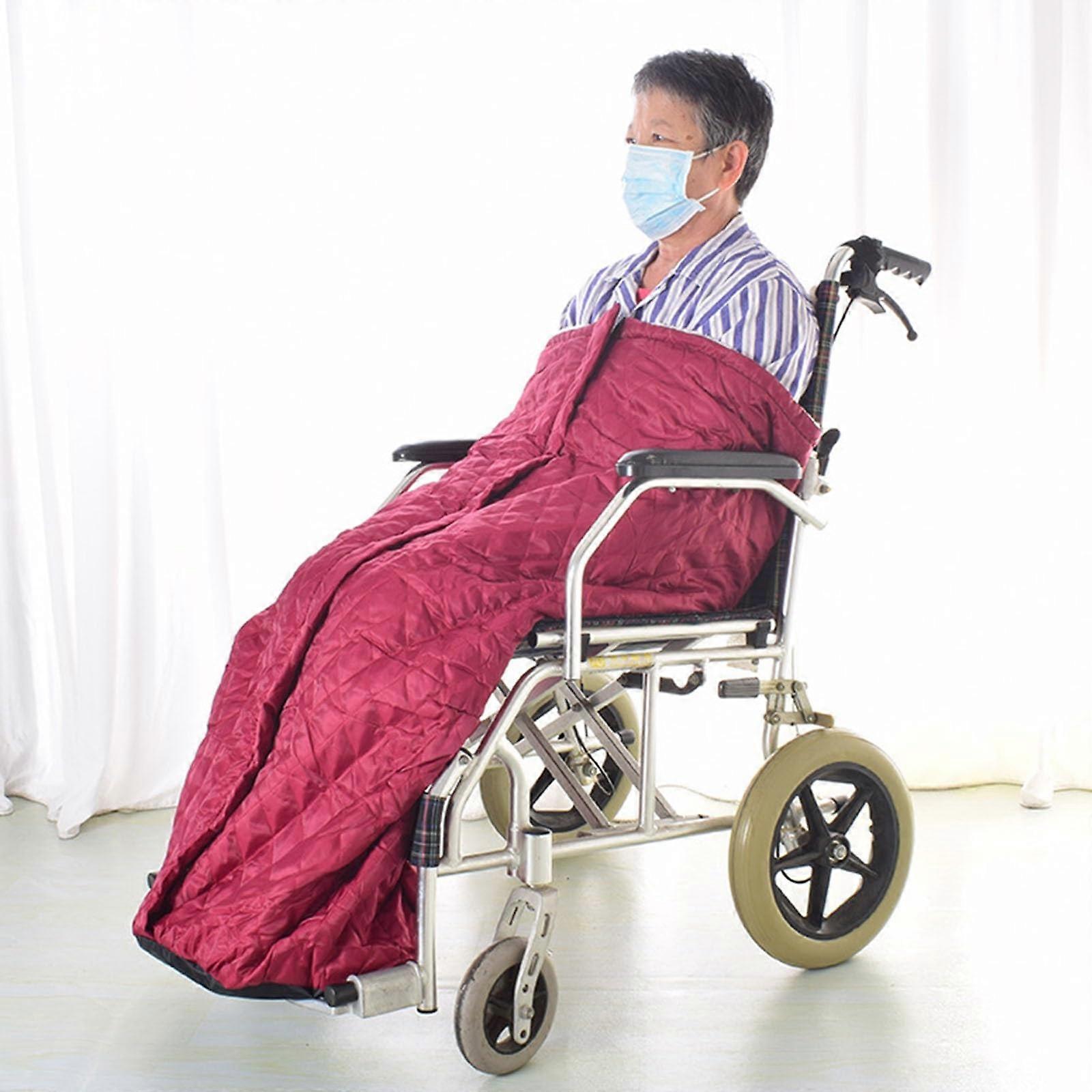 Thick warm wheelchair knee blanket with zipper, lightweight warm blanket for seniors (C)