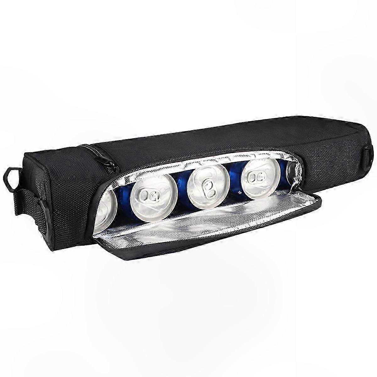 Insulated Golf Cooler Bag with Adjustable Strap, Holds 6 Beverage Cans, Portable Sleeve for Drinks on the Course