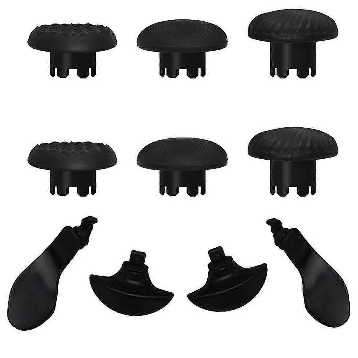 10 in 1 Joystick Kit for PS5 Edge Dualsense Controller Replacement Thumbsticks Joysticks Grip and 4 Paddles Black