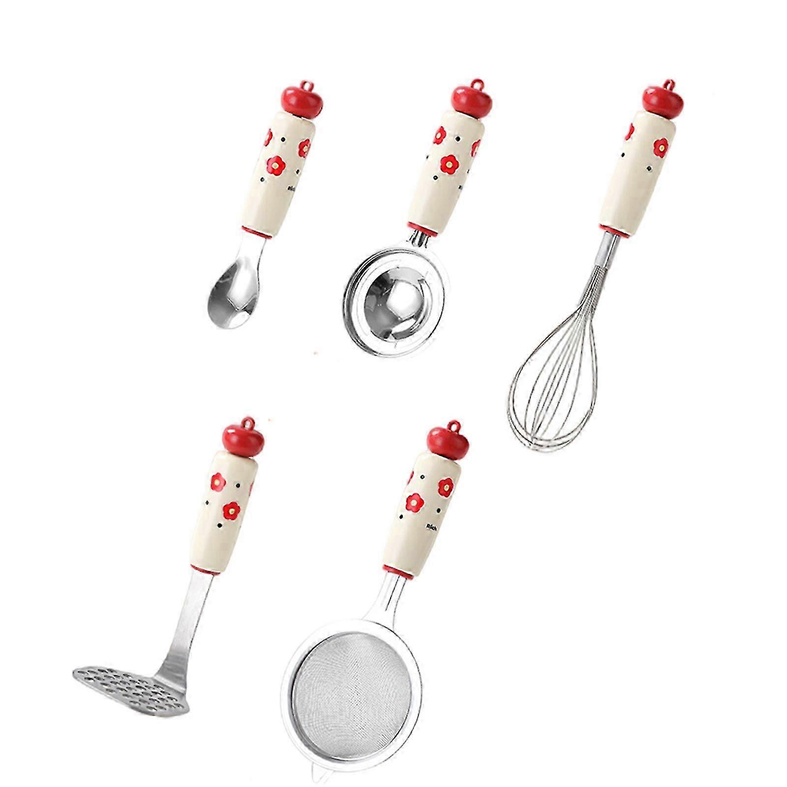 Hand Whisk With Ergonomic Grip Spoon/Mud Compactors/Eggs Separator Kitchen Tool