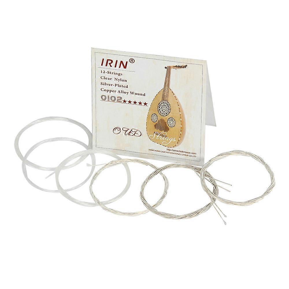 Oud Strings Set 12-Strings Model 0102 Clear Nylon Silver-Plated