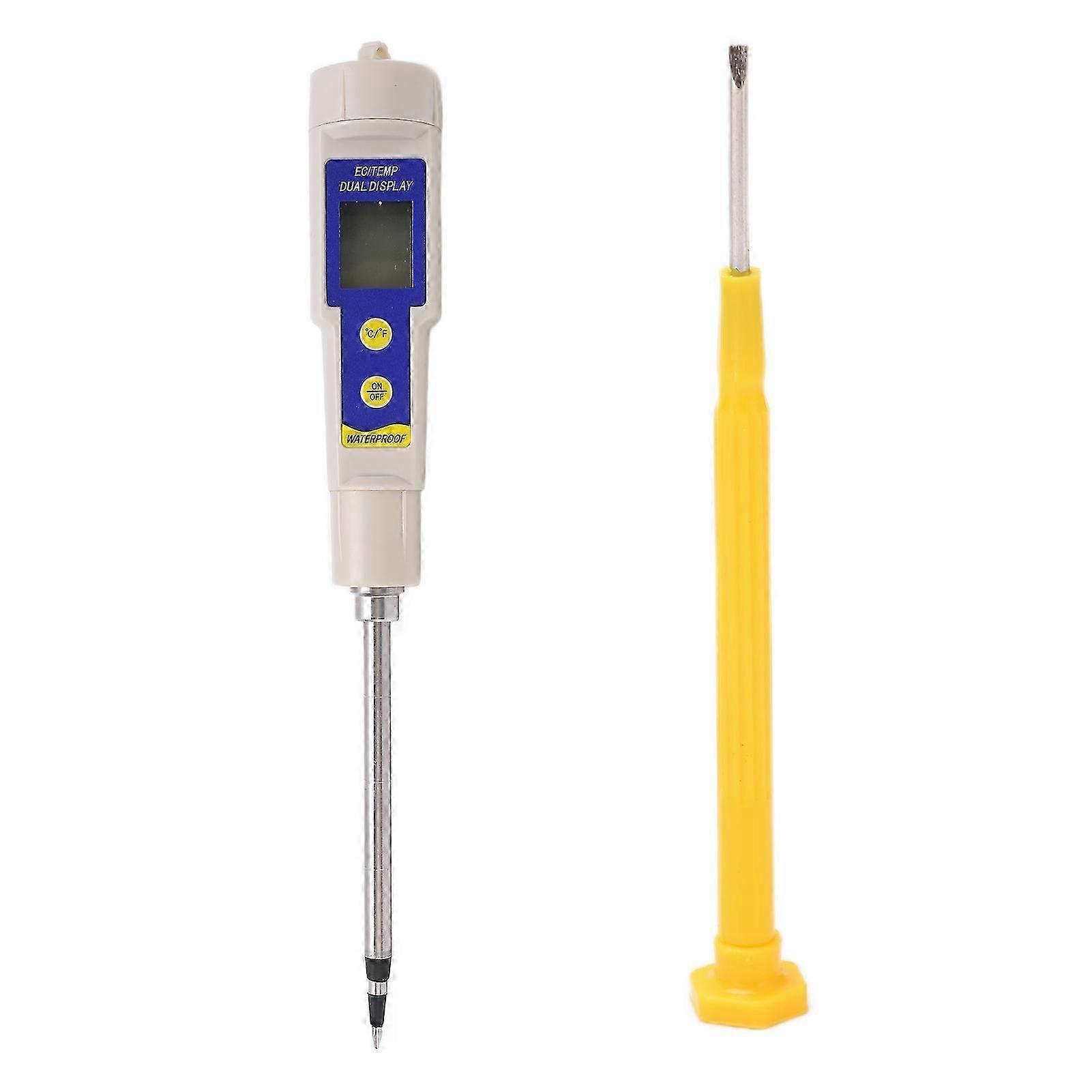 EC315 Portable Soil Tester EC Temperature Meter with LCD Screen / Switch for Gardens Orchards