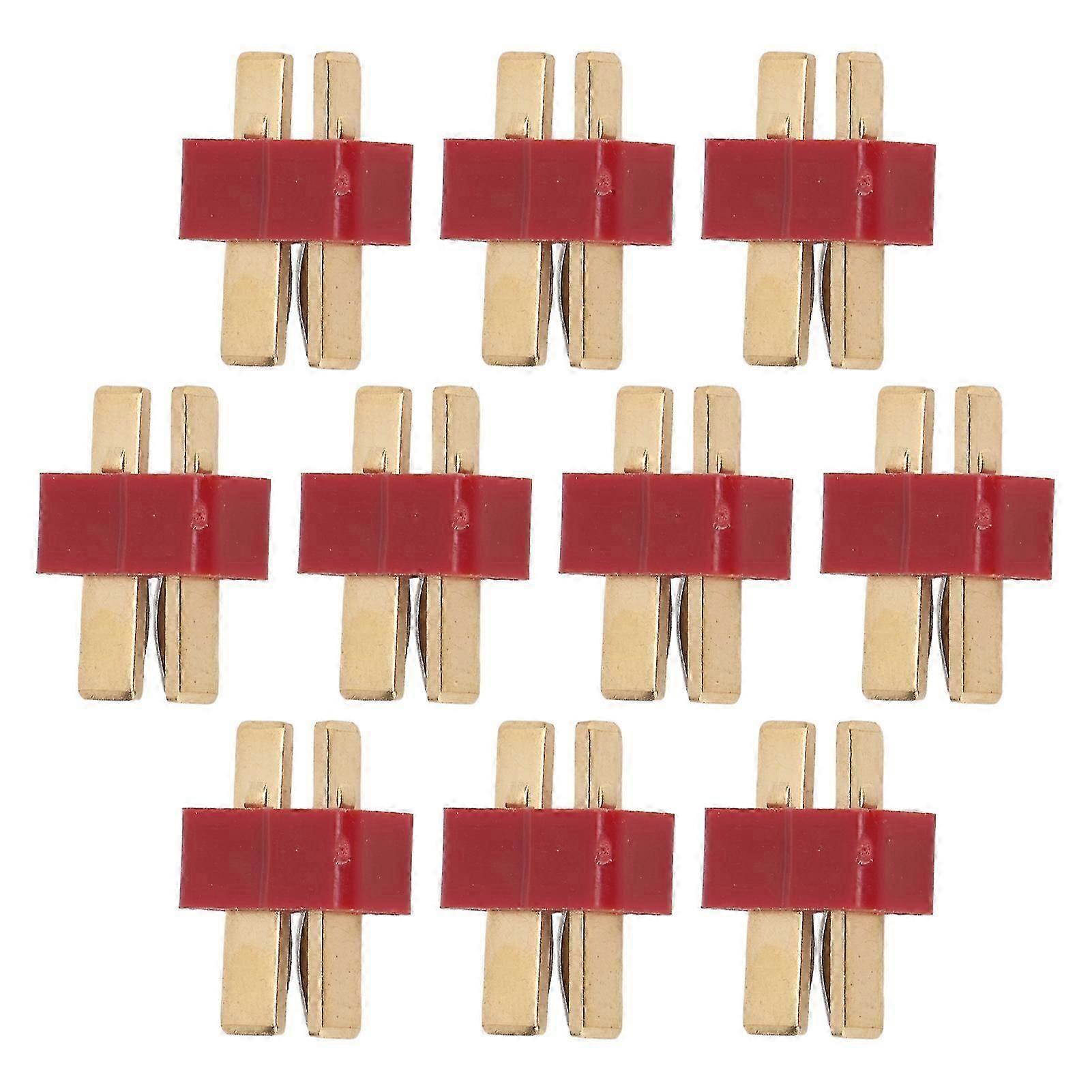 10Pcs T Plug Connector 13.010 Heavy Current Male T Connector RC Battery Connectors for Fixed Wing Aircraft