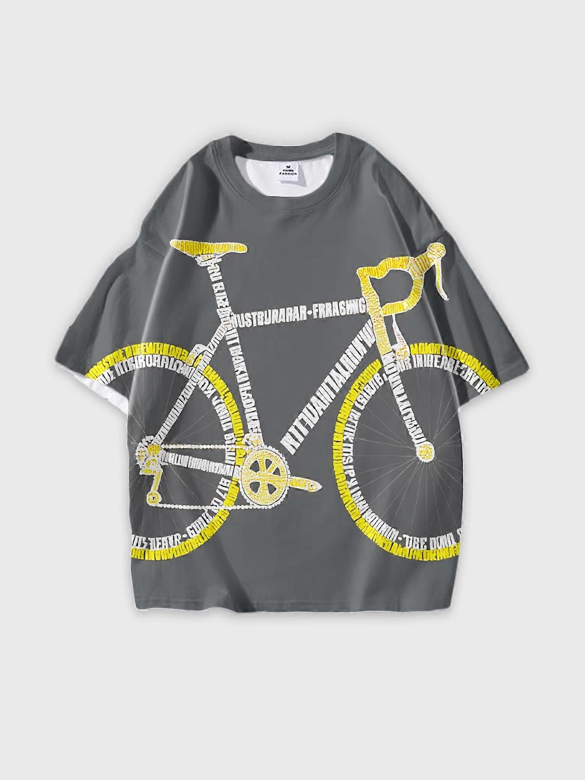 T-Shirt Short Sleeve Round Neck, Summer Casual Loose Graphic Tee, Unisex Pattern V3619