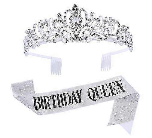 Birthday Crown, Birthday Sash, Birthday Sash and Crown, Birthday Sash for Women, Birthday Girl Sash, Birthday Sash and Tiara for Women, Birthday Crown