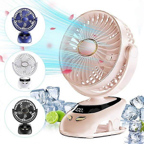 6-inch USB Desktop Clip Fan with 5-speed Adjustment and 360-degree Rotation