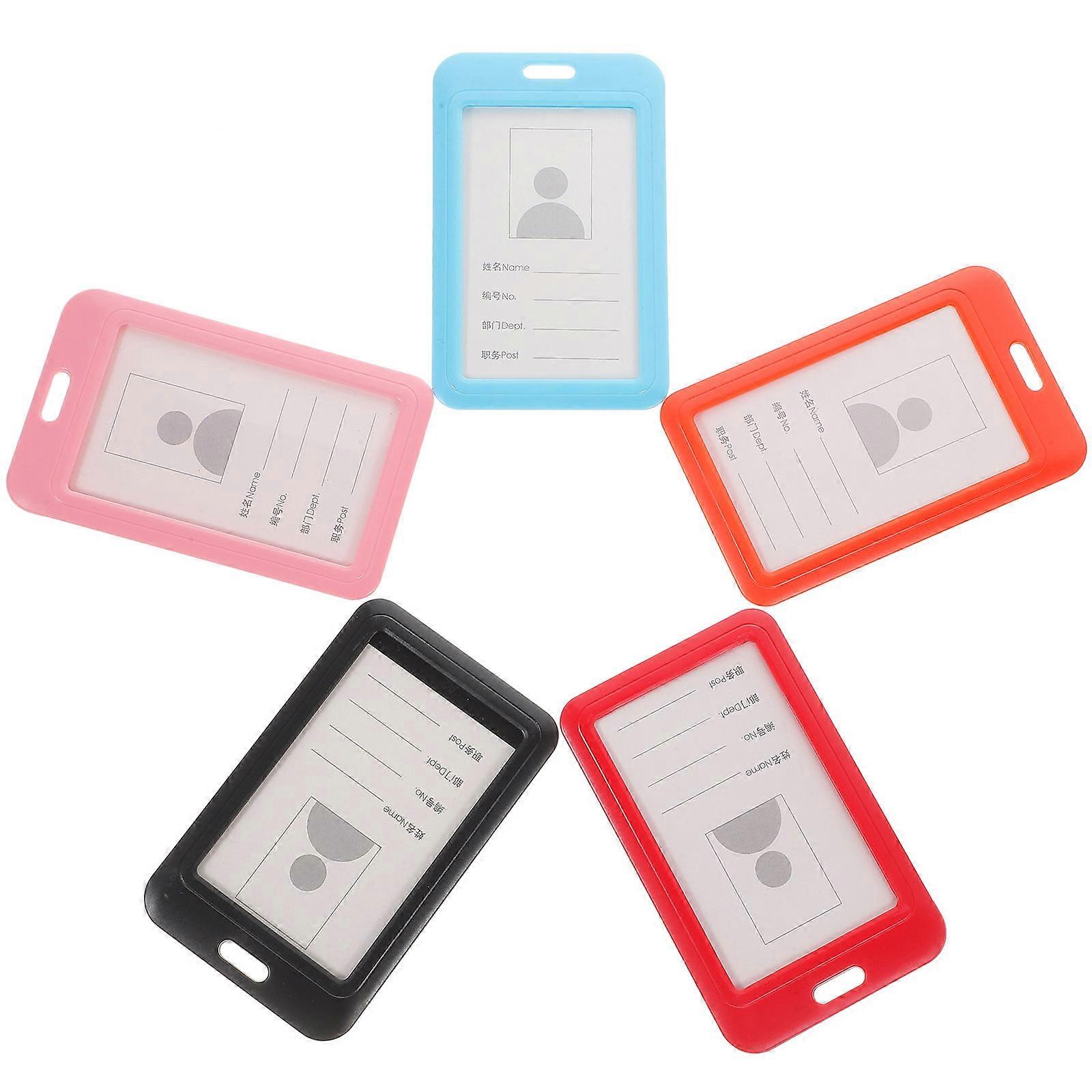 5Pcs Work Cover Credentials Holder for Employees and Shoppers in Random Color Designed for Office Work