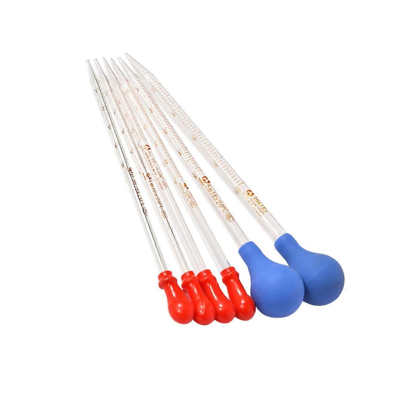 Liquid Droppers 6Pack CapStyle Glass Pipettes for School and Home Use