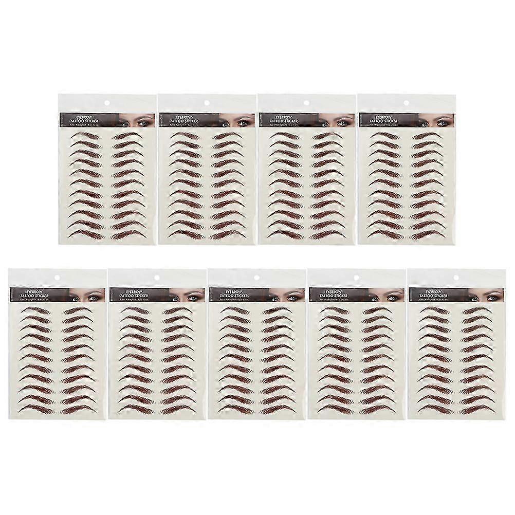 9 feuilles sourcils outils sourcils naturels autocollants sourcils transfert autocollants tatouage pochoirs