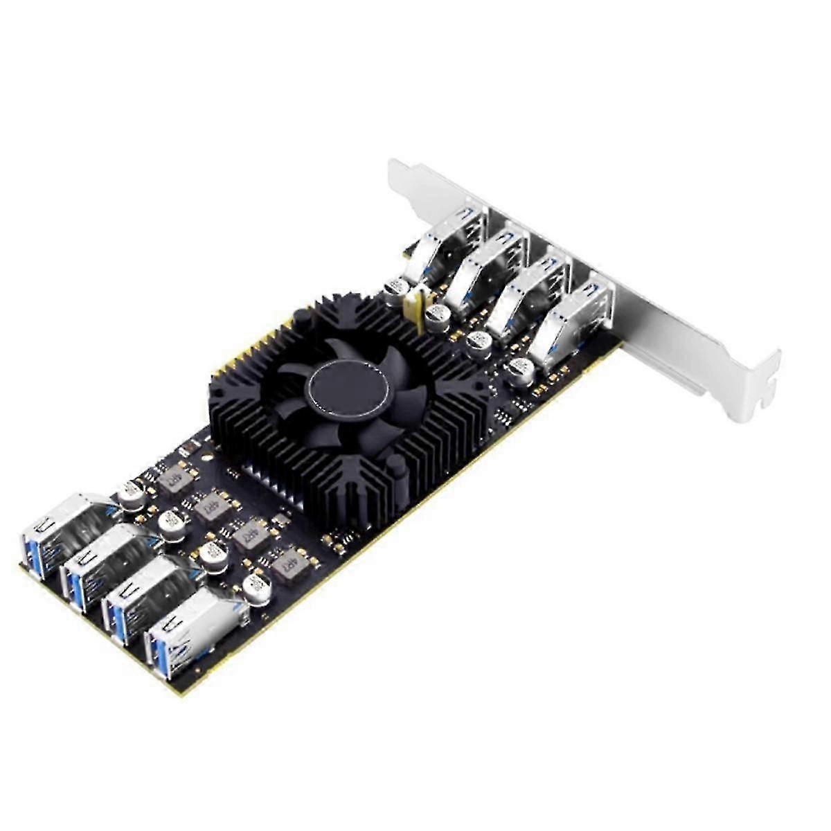 USB 3.2 PCI Express Adapter Card: 8-Port USB 3.2 Expansion with 4-Channel USB 3.0 PCIe X4 Controller