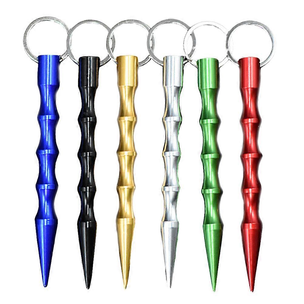 Portable Sticks with Keychain 6Pcs Multifunctional Alloy Sticks