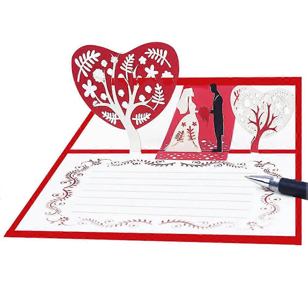 Creative 3D Greeting Card Wedding Invitation Card for Party Use 1Pcs