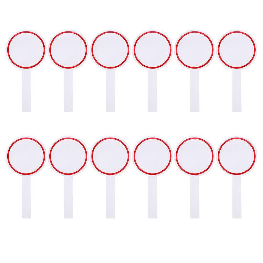 12Pcs Handheld Writing Boards Erasable Scoreboards For Sports Events Red Simple Rectangular Design