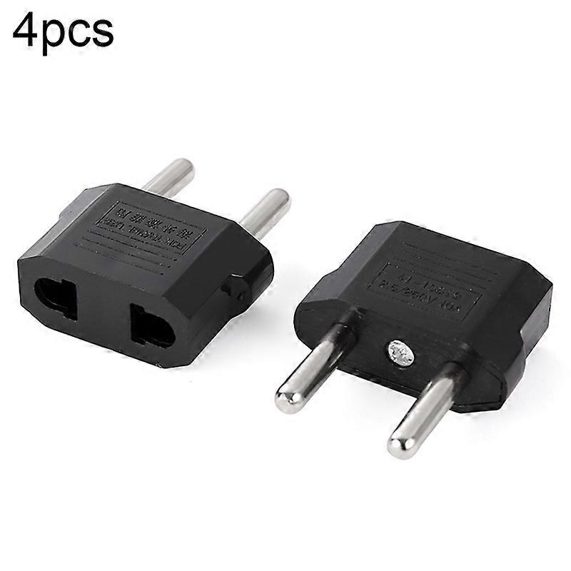 4pcs US to EU Plug Charger Adapter