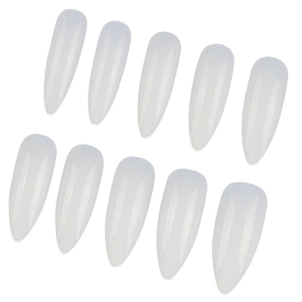 Long Pointed Nail Tips Nail Decals for Manicure Use 1 Bag of 600Pcs Artificial