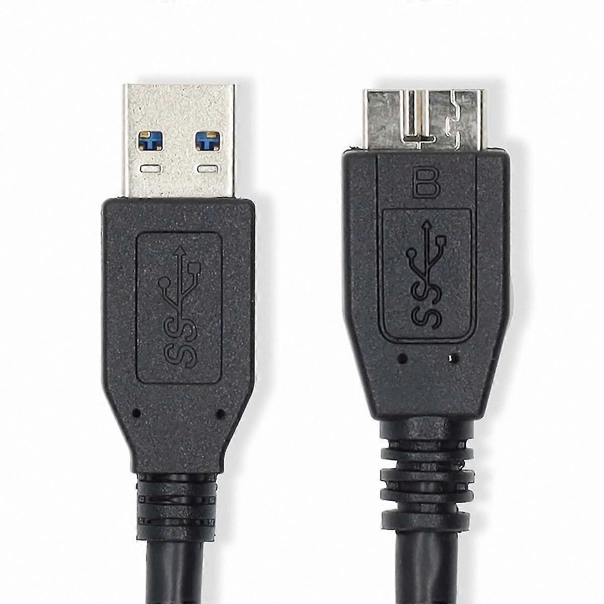 USB Cable | USB 3.2 Gen 1 | Type-A to Micro-B | 5 Gbps Speed | Nickel-Plated Connectors | 1 Meter Length | Round Design