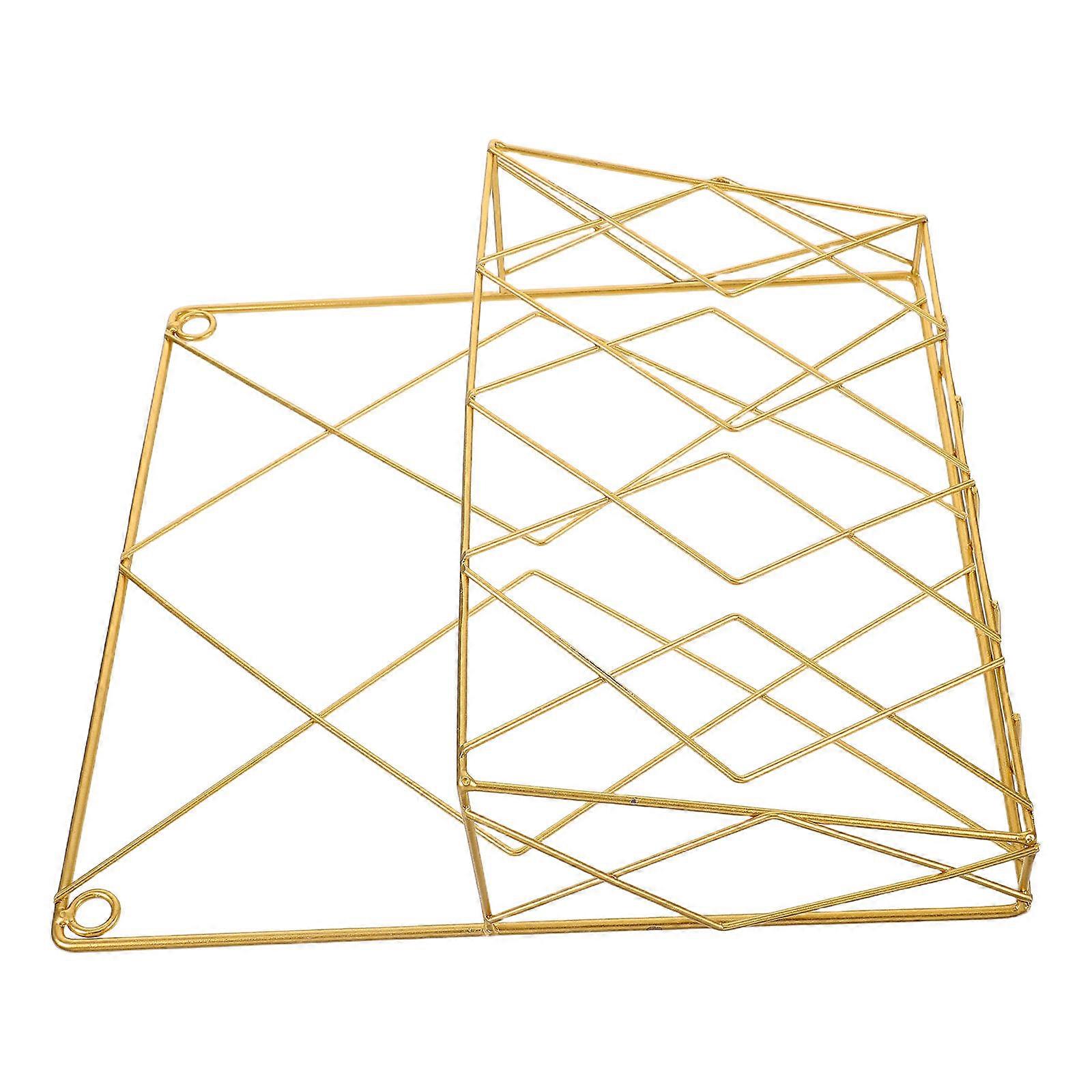 Golden Iron Wall Mounted Magazine Rack for Storage 3Pcs Multi-Purpose Use