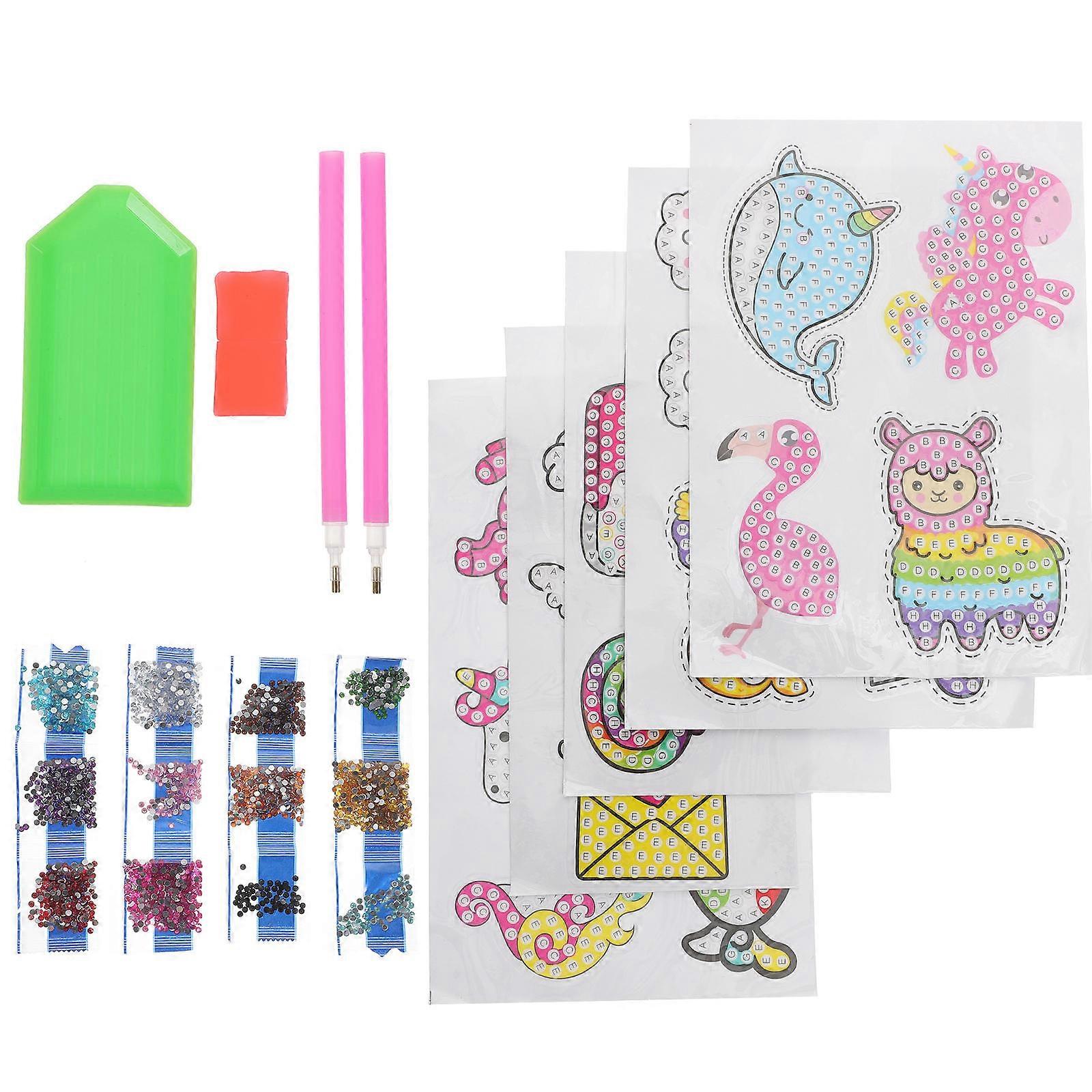 Adhesive Stickers Gemstone Craft Sticker Set Kids Design Decorative Unicorn Shapes Assorted Color 1 Set