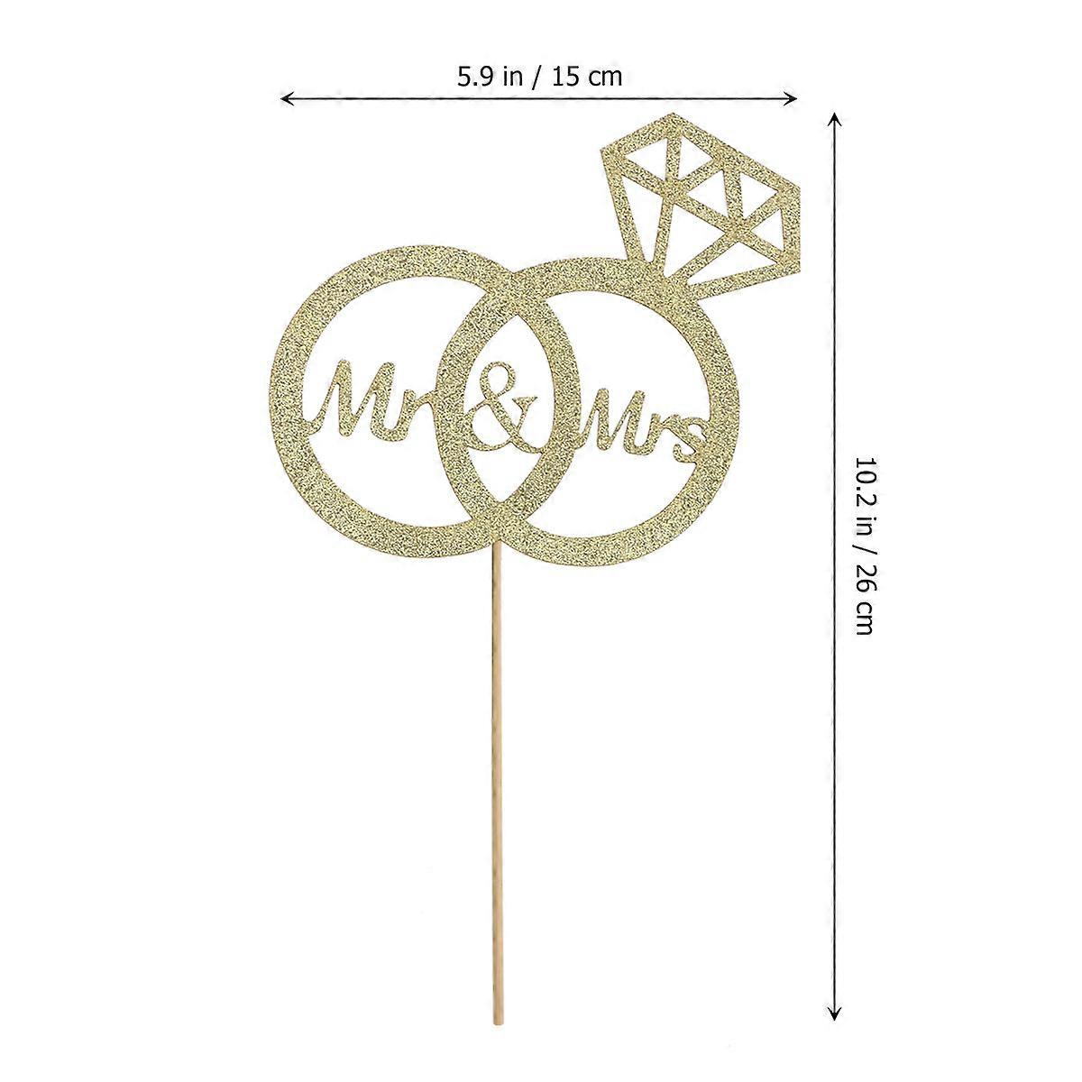 Wedding Cupcake Decor Paper Cake Picks for Engagement