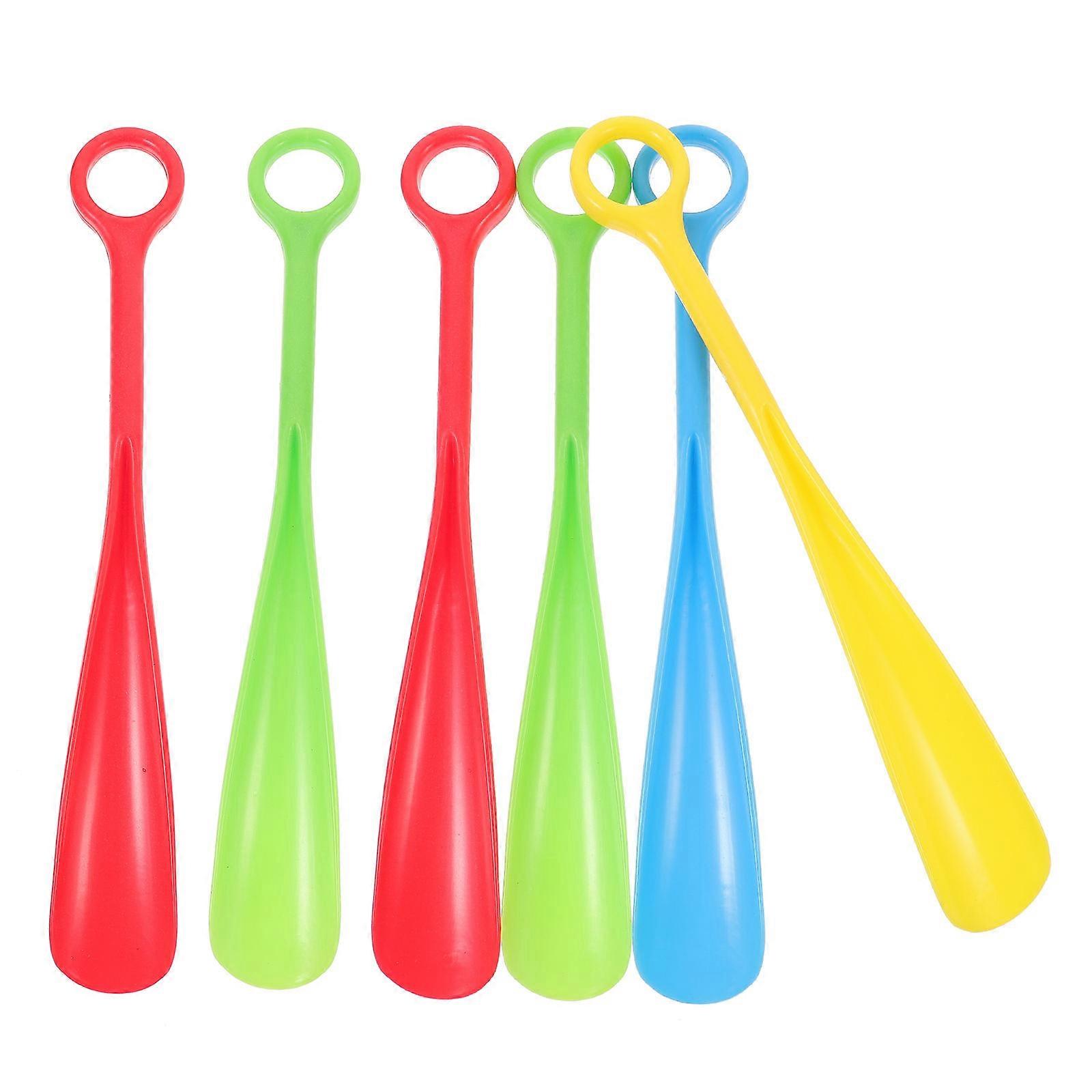 12Pcs Shoe Horns Plastic Shoe Lifting Tools for Elderly Home Use