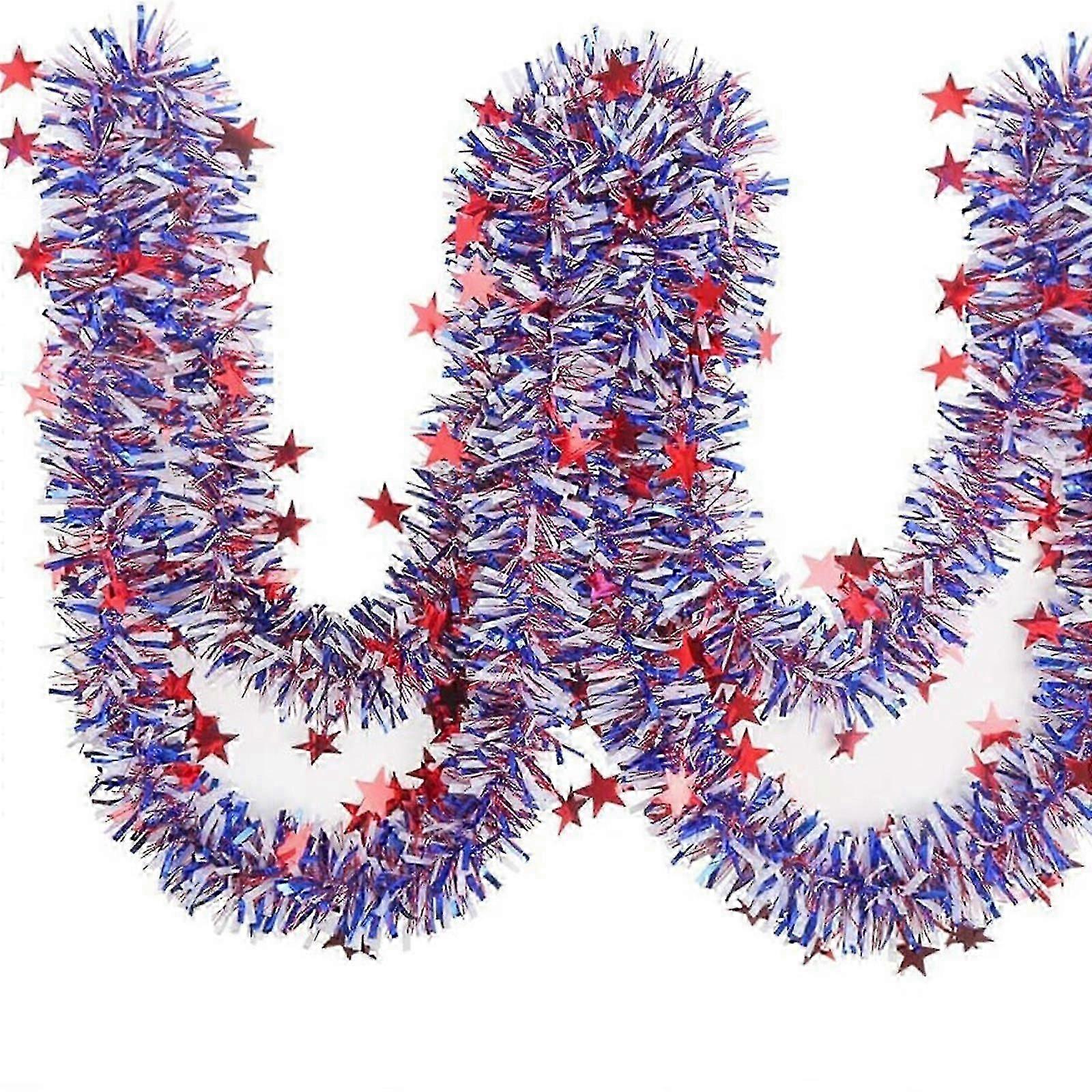 Independence Day Ribbon Red White And Blue Stripess 5 Starss Pulls Holiday Decoration Field 2 Pack