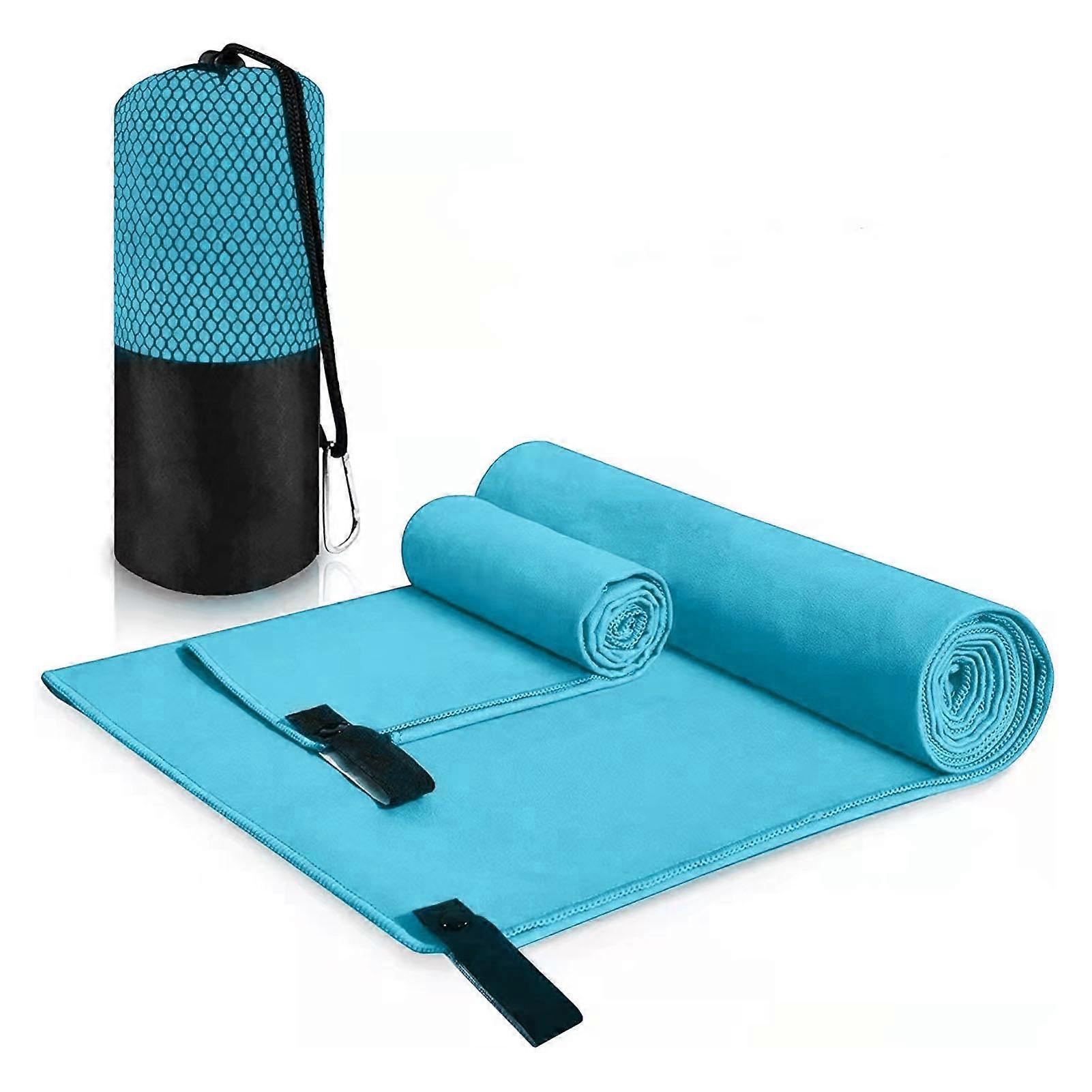 Microfiber Travel Towels Set Quick Dry Sweat Absorption Blue