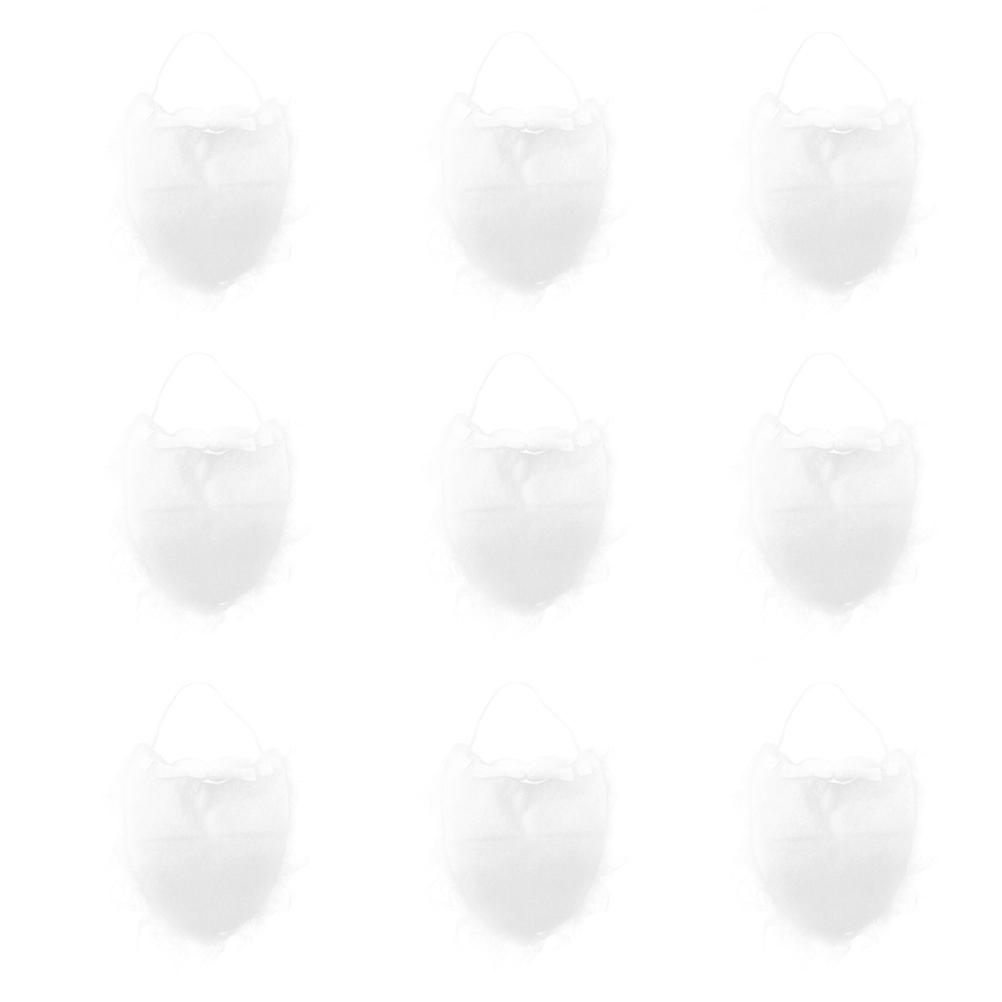 6Pcs Lifelike Santa Claus Mustaches Designed As Face Props For Family And Friends During Christmas Events In Fun White Style