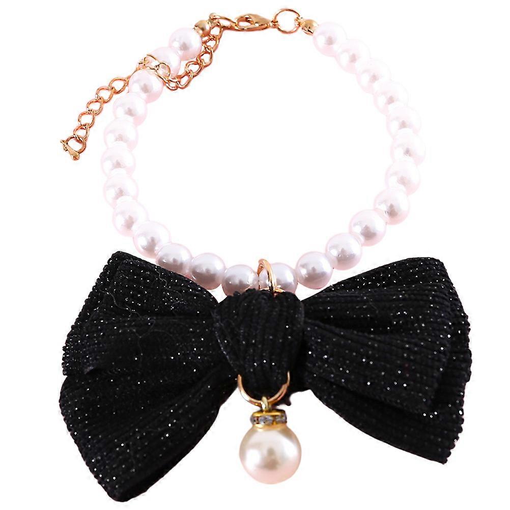 Pearl Cat Collar Decorative Bowknot for Elegant Wear