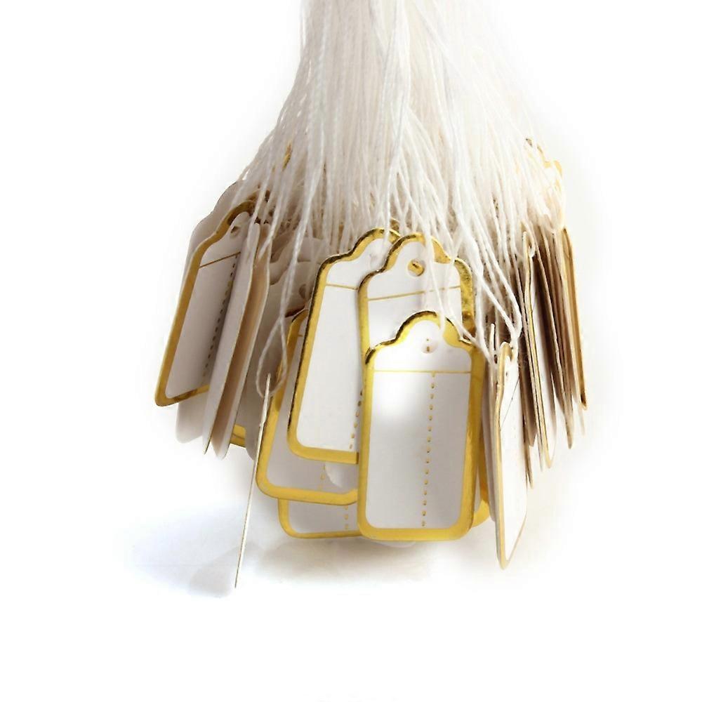 500*Retail Display Tags White Strung Price Tags/Jewellery/Rings