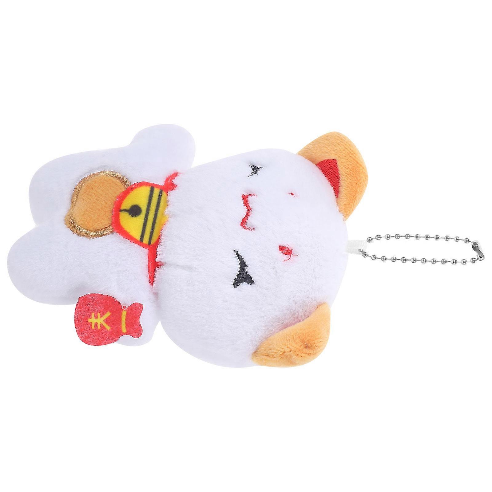 Stuffed Animal Pendant for Decoration White Plush Hanging Toy