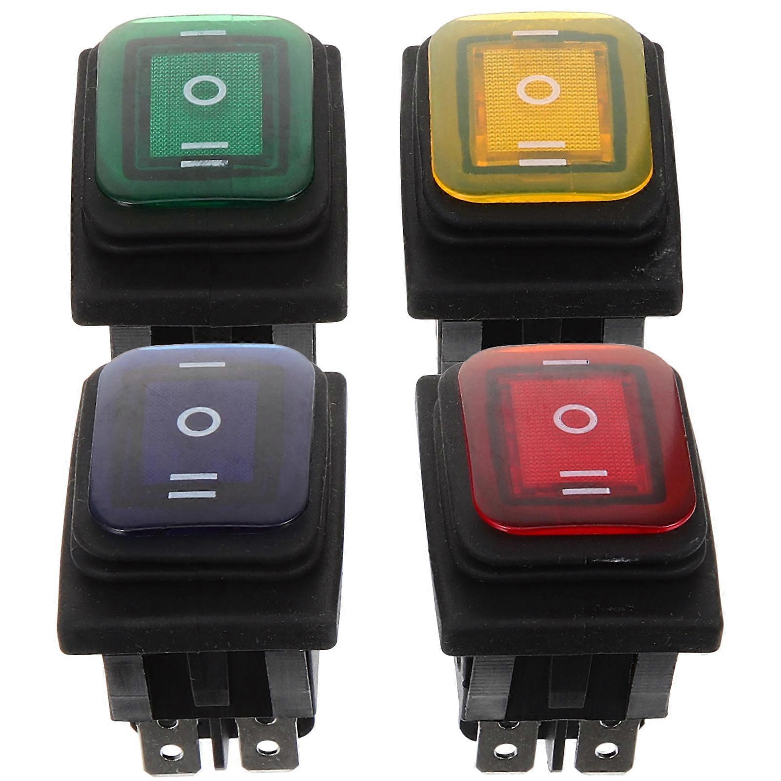 Car Boat Waterproof Rocker Toggle - with 4Pcs Lights