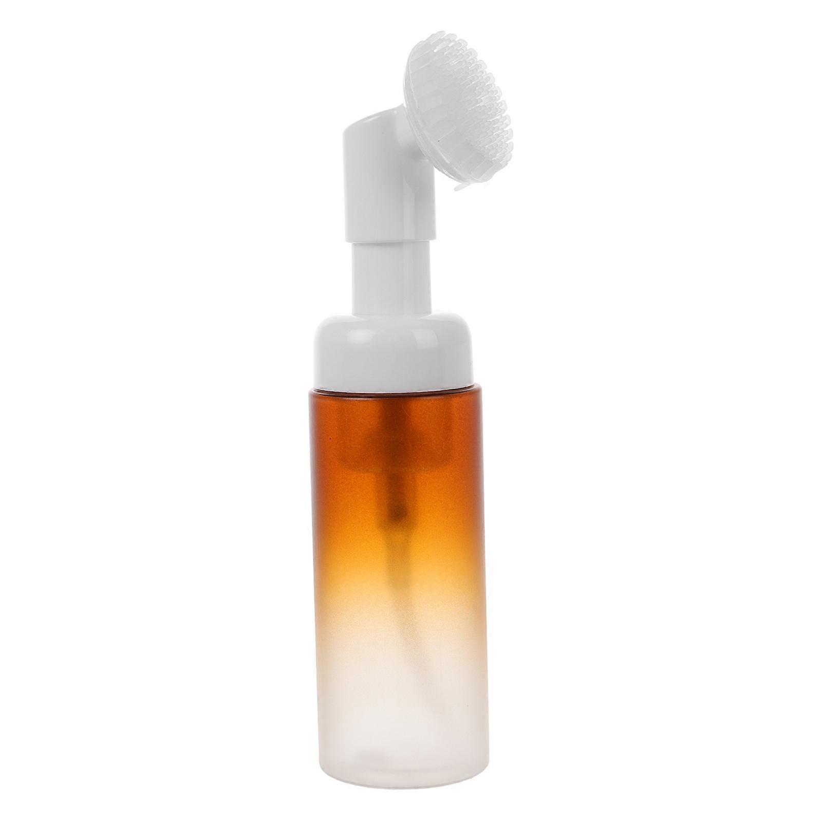 Light Brown Mousse Foams Bottle Facial Pump Bottle for Storage 5Sets