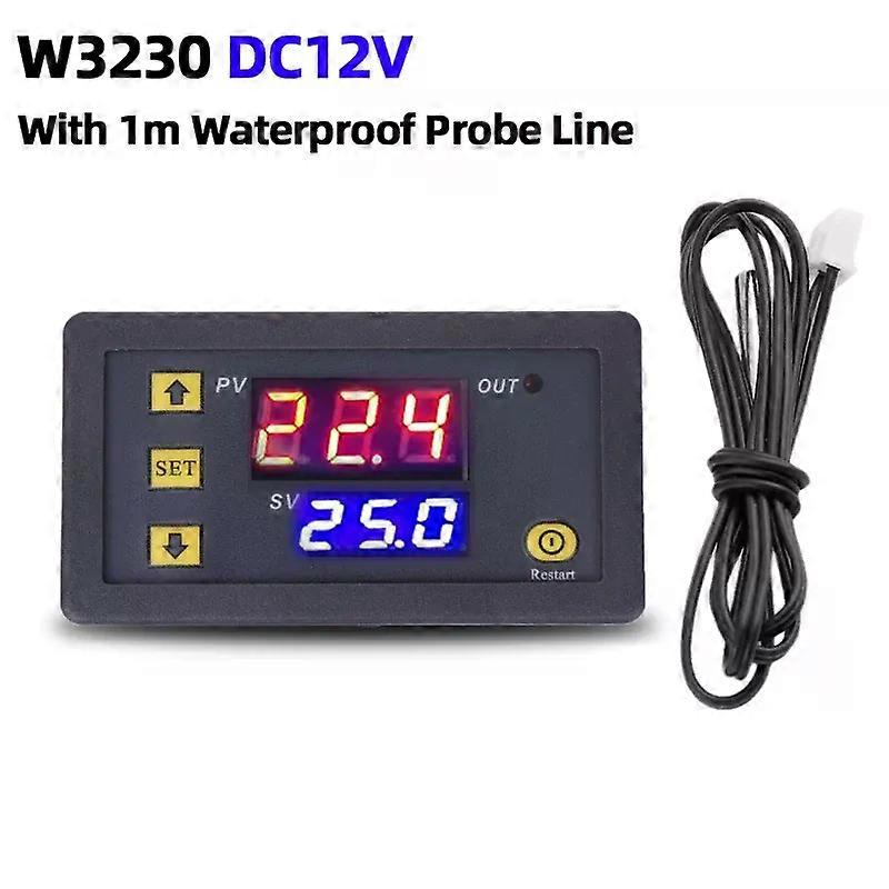 W3230 Mini Digital Temperature Controller 12V 24V 220V Thermostat Regulator Heating Cooling Control Thermoregulator With Sensor