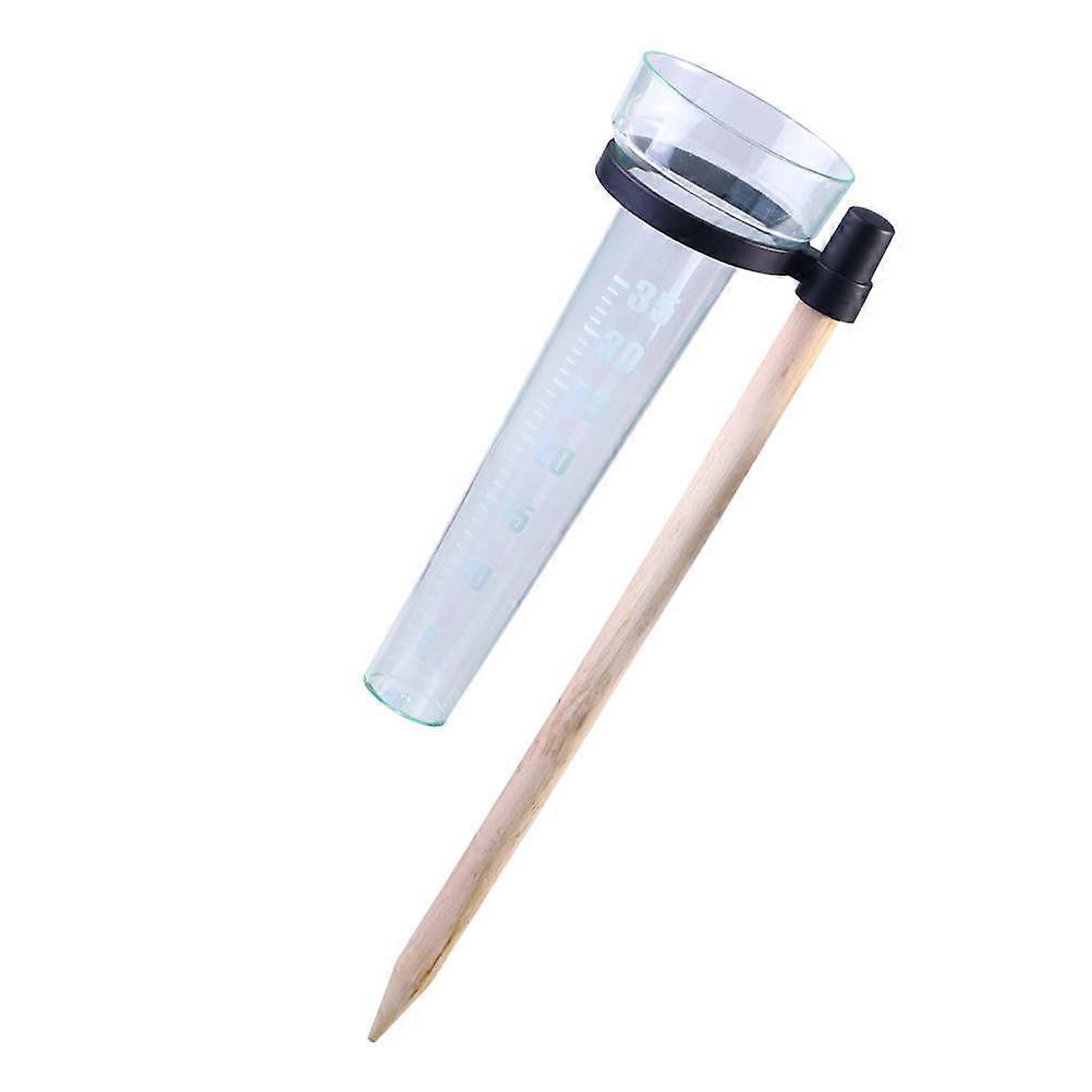 Plastic Rain Meter 2Pcs Set Designed For Garden Weather Station Equipment With Measuring Cup And Sticks