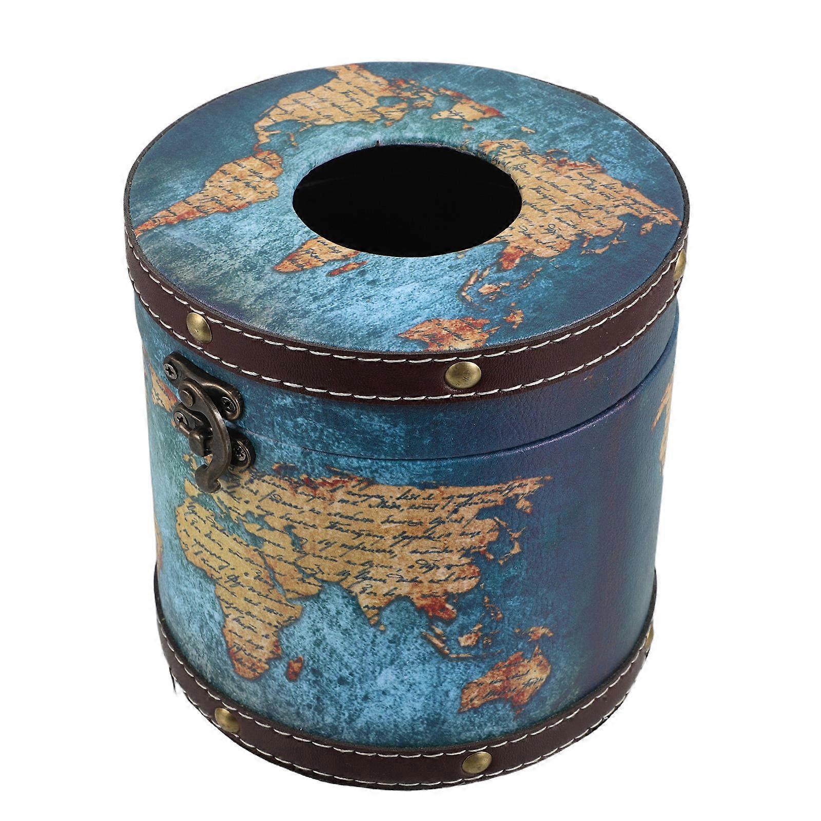 Vehicle Tissue Holder Round for Car Use 2Pcs Portable Vintage Organizer