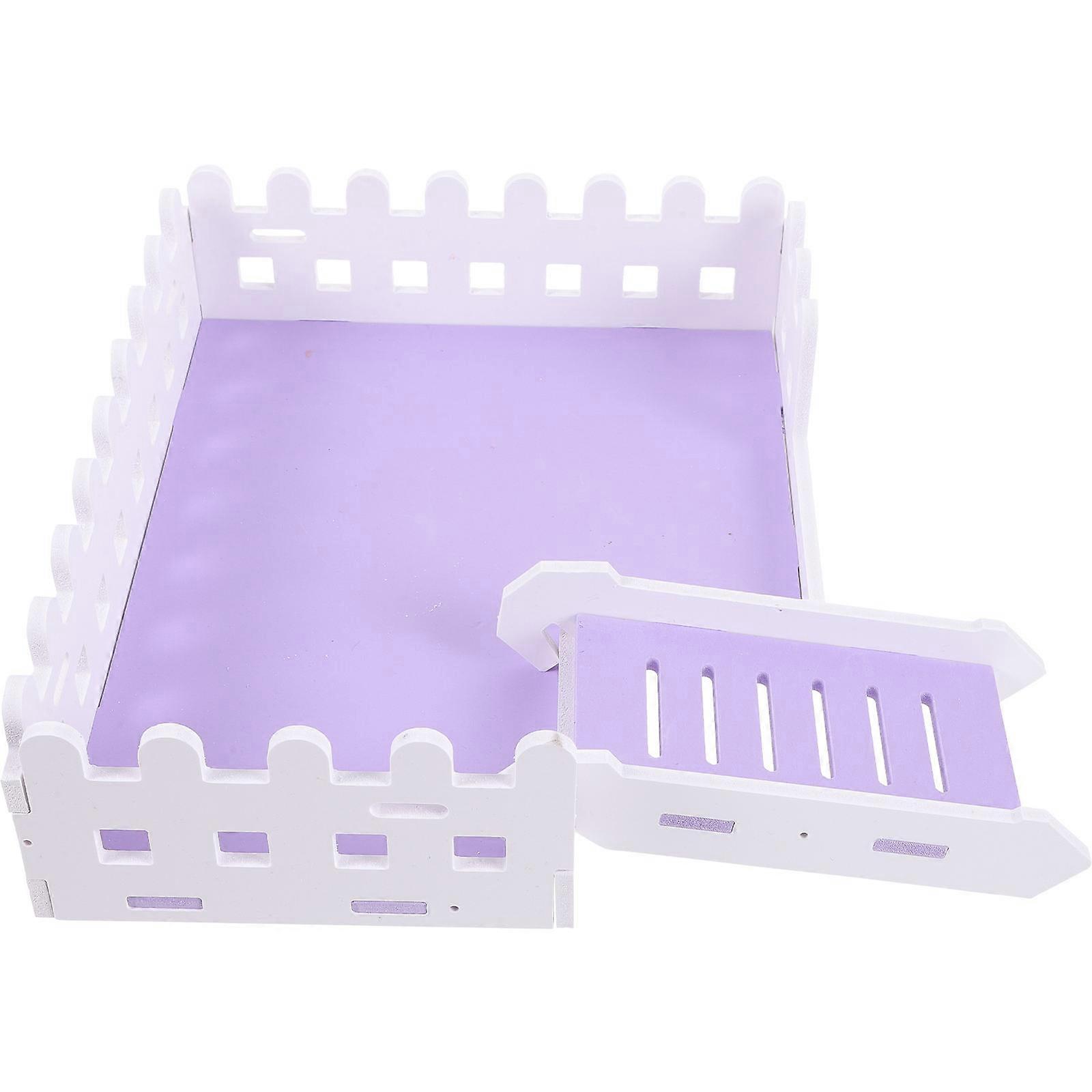 Hamster Cage Board Hamster Platform Toy for Adventuring 2Sets Violet