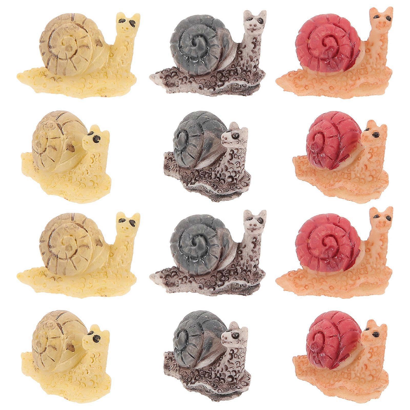 Micro Landscape Snail Models Snail Figurine for Garden Decor 60 Pieces
