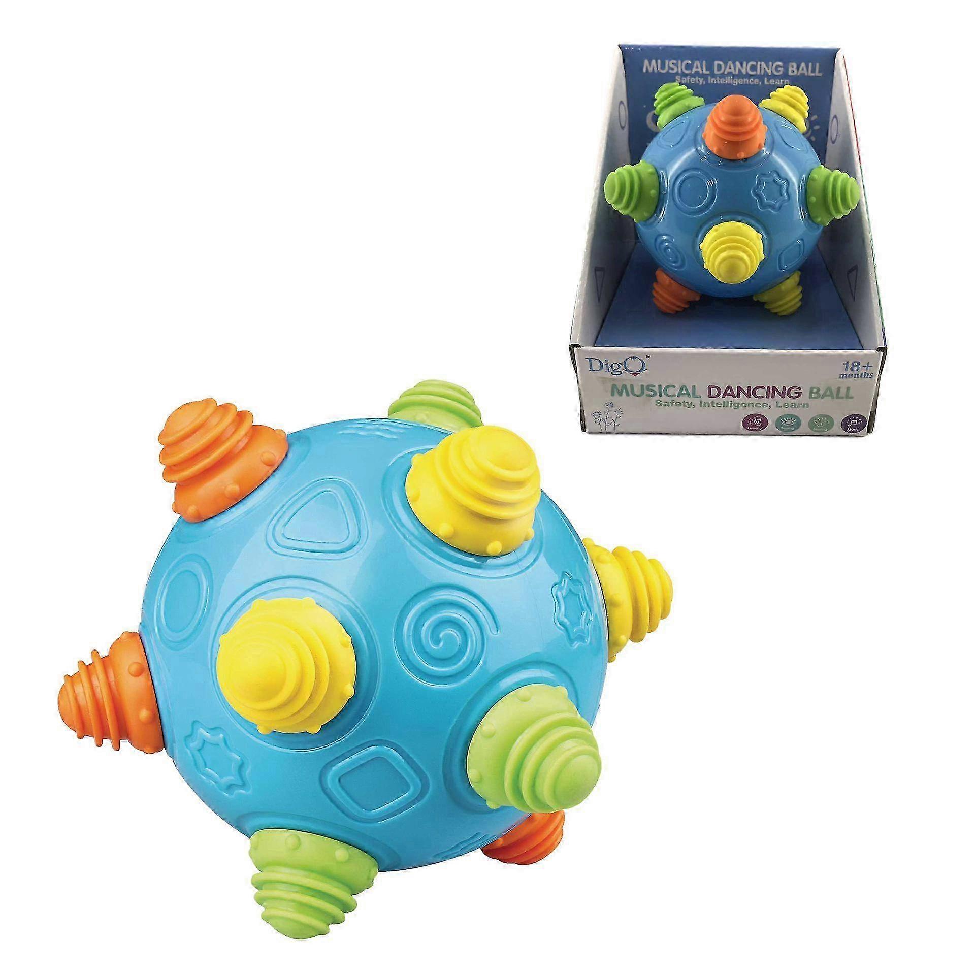 Interactive Musical Dancing Ball Vibrating Toy Sensory Learning For Children Bright Colours Durable Material Fun Playtime