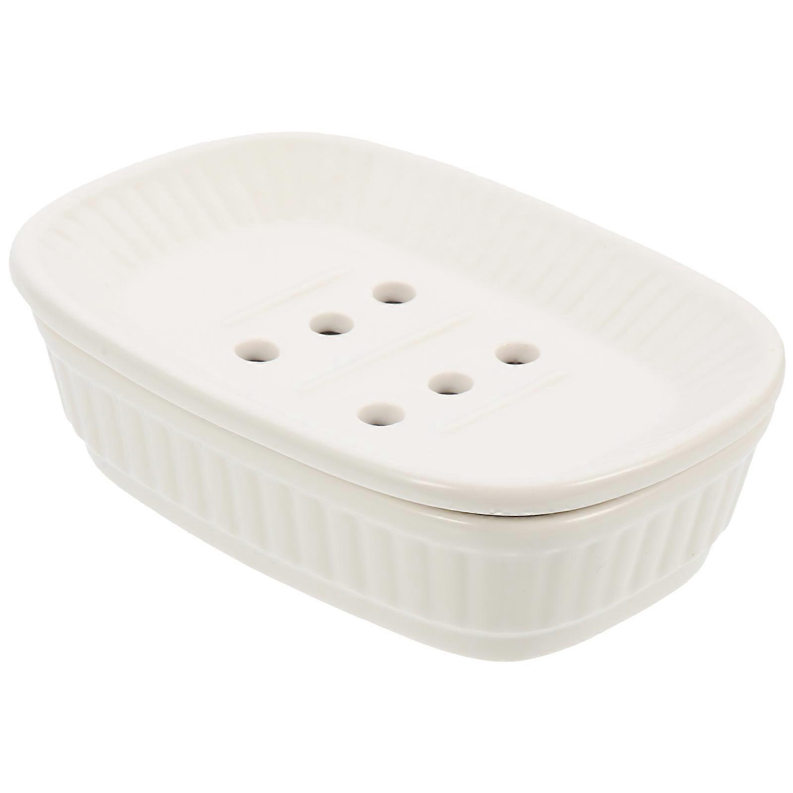 Minimalist Soap Tray Ceramic Soap Dish for Storage 3Pcs Pack