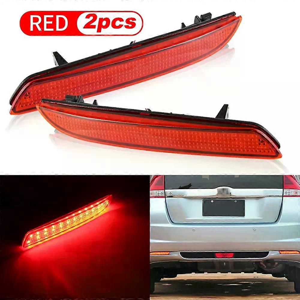 2pcs Rear LED Bumper Reflector Brake Lamp Black Lens For Honda CR-Z CR-V Insight STEPWGN RG FOR Acura TSX Wag