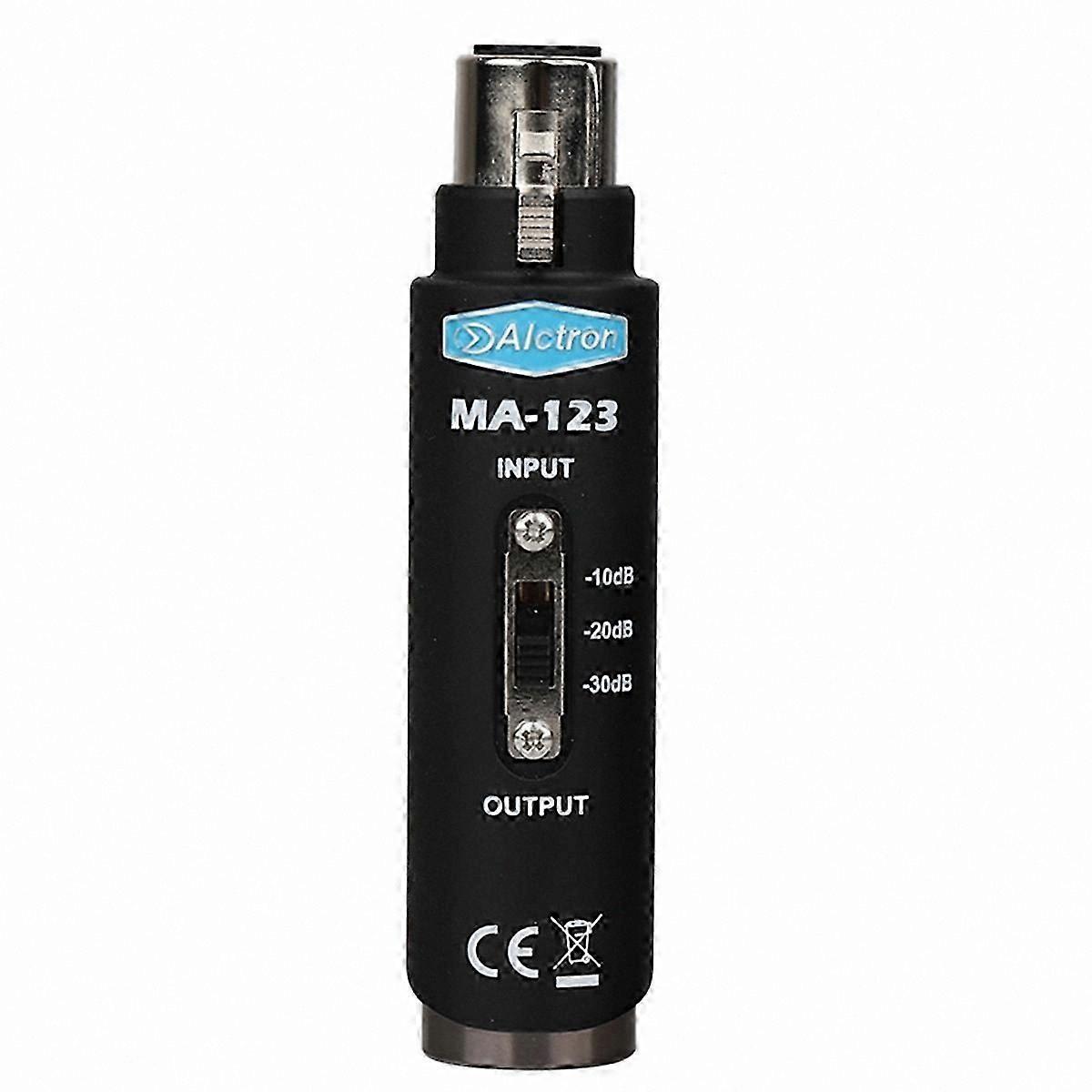 XLR Microphone Attenuator with 3-Pin Connector and 3-Level Adjustment for Audio Signal Control