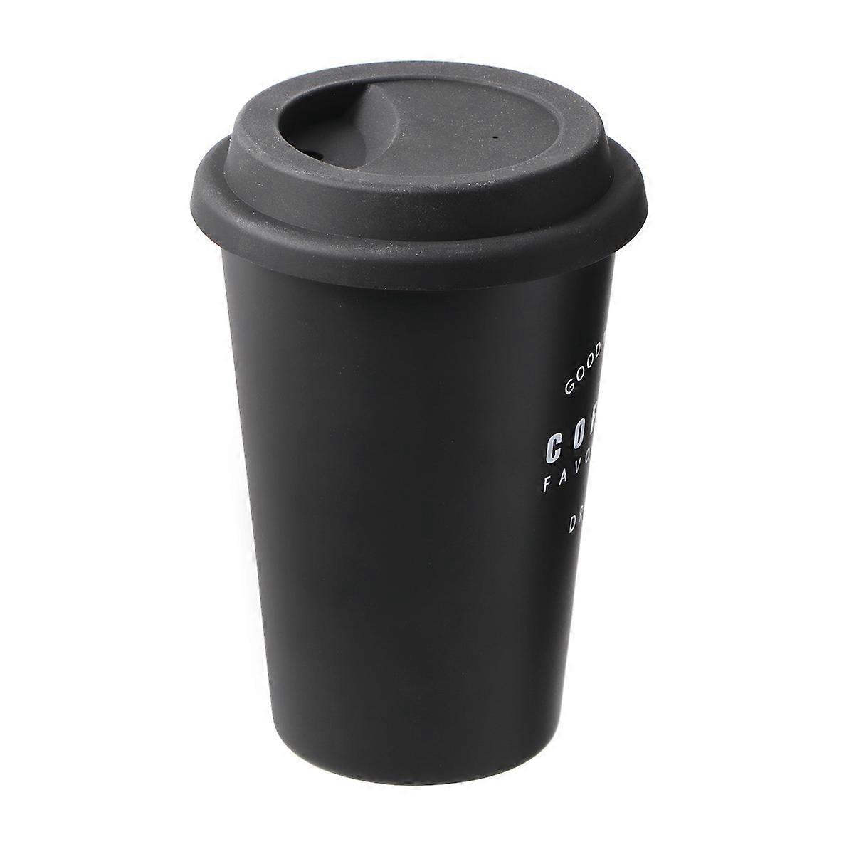 Creative Drinking Cup Stainless Steel for Drinking Use 2Pcs Black Model