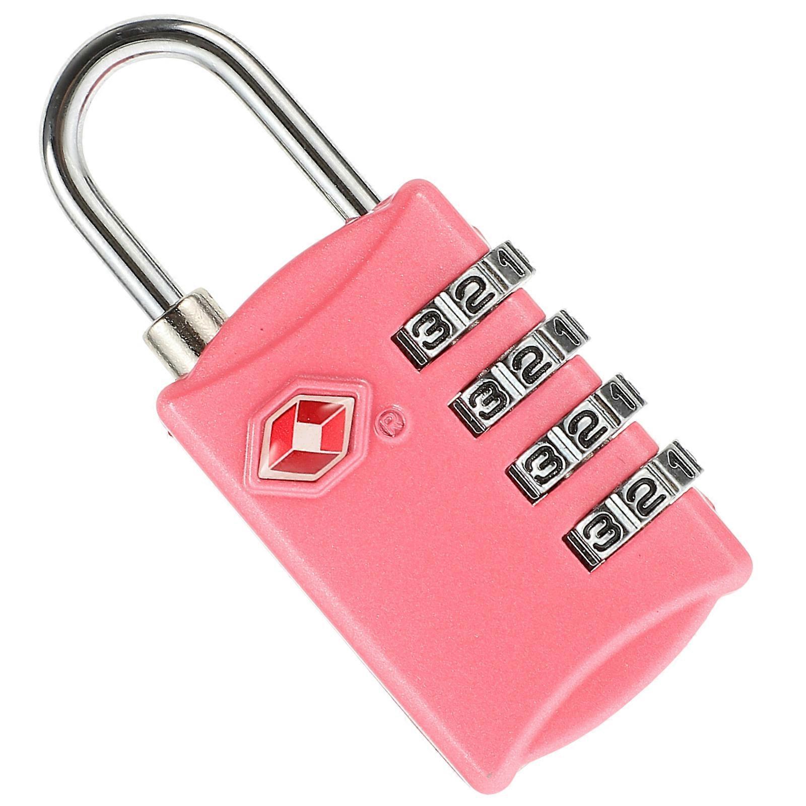 Anti-Theft Lock Customs 4 Combination Lock for Travel Pink