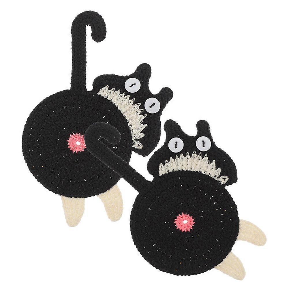 Coaster Decorative Coaster for Kitchen 6Pcs Black