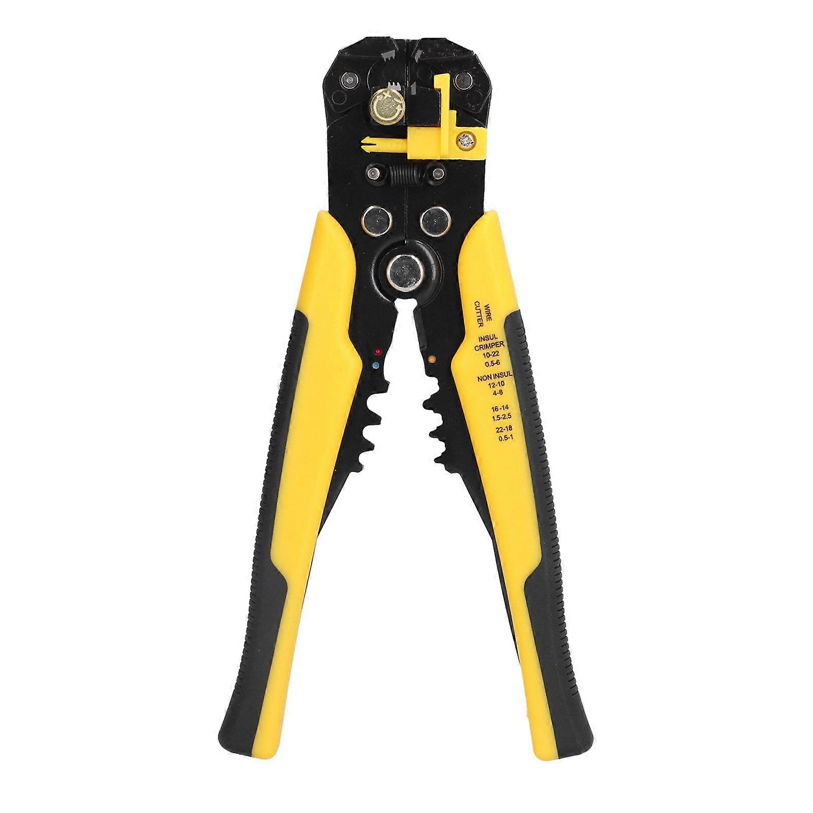 8in Stripper Pliers Self Adjusting Electric Wire Terminal Stripping Crimping Cutting Tool